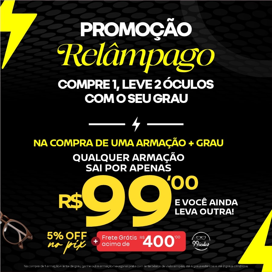 Armações para óculos por até R$ 99 na compra da lente com desconto - Mobile.