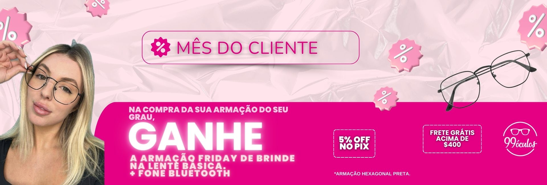 Armações para óculos por até R$ 99 na compra da lente com desconto - Desktop.