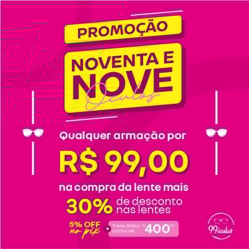 Armações para óculos por até R$ 99 na compra da lente com desconto - Mobile.