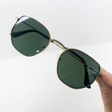 Produto Óculos de Sol Hexagonal Verde