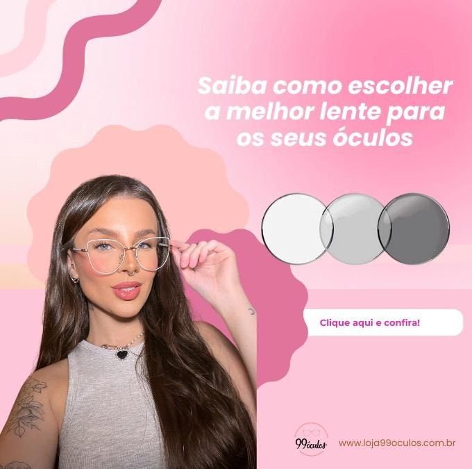 Banner mobile para página de Lentes para Óculos de Grau da 99 Óculos.