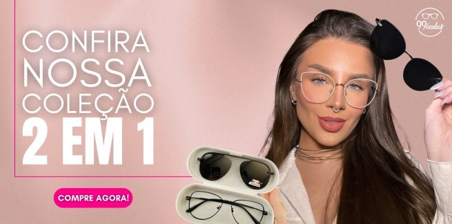 Coleção de Armação para Óculos de Grau 2 em 1 - Loja 99 Óculos